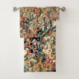 Conjunto de Toalhas de Banho de Arte Abstrata