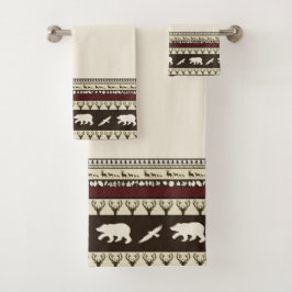 conjunto de toalhas de banho de bosques de outono