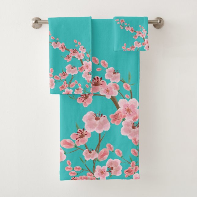 Conjunto de Toalhas de Banho de Cerejeira em Aquar (Insitu)