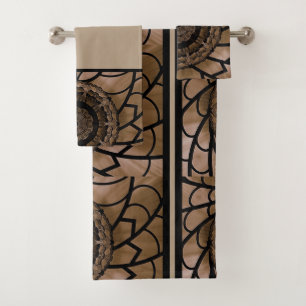 Conjunto de Toalhas de Banho de Flores Abstratas M