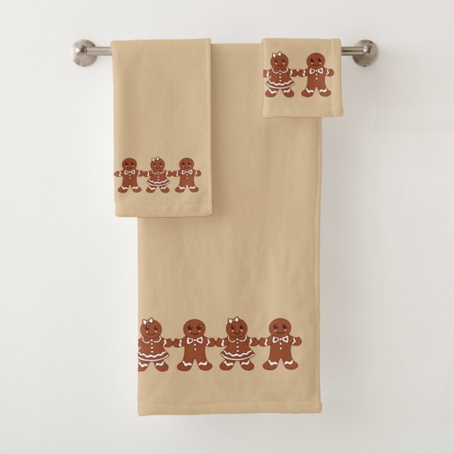 Conjunto de Toalhas de Banho de Gengibre de Natal  (Insitu)