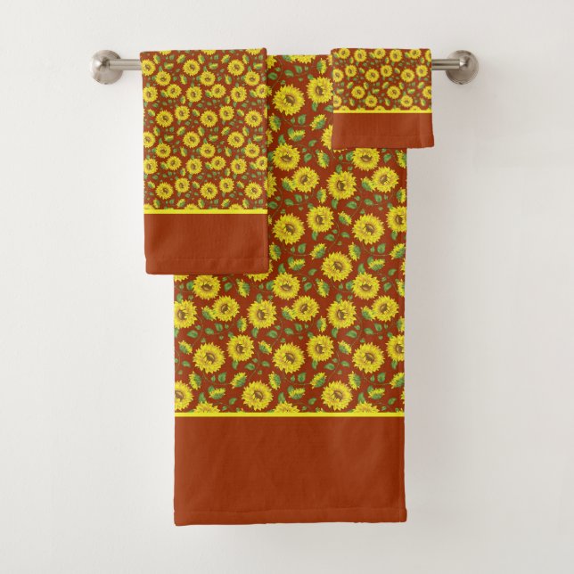 Conjunto de Toalhas de Banho de Girassóis (Insitu)