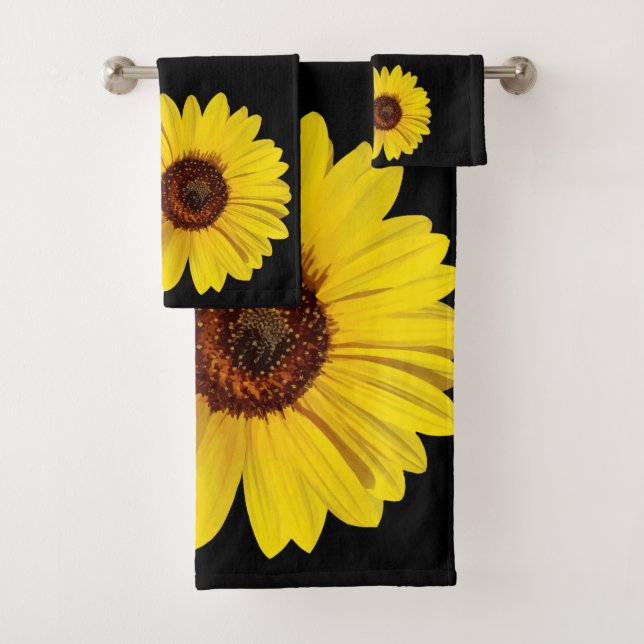 Conjunto de Toalhas de Banho de Girassóis Florais  (Insitu)