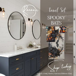 Conjunto de Toalhas de Banho de Halloween Divertid