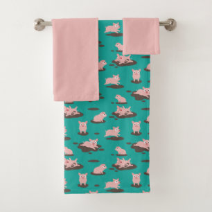 Conjunto de Toalhas de Banho de Leitões