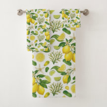 Conjunto de Toalhas de Banho de Limão Cítrico de V