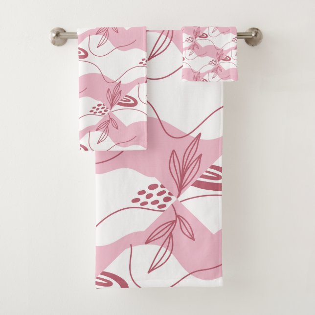 Conjunto de toalhas de banho de padrão minimalista (Insitu)