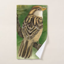 Conjunto de toalhas de banho de pássaro