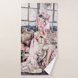 Conjunto de toalhas de banho de senhora rosa, Cole