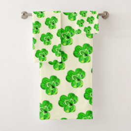 Conjunto de toalhas de banho de trevo