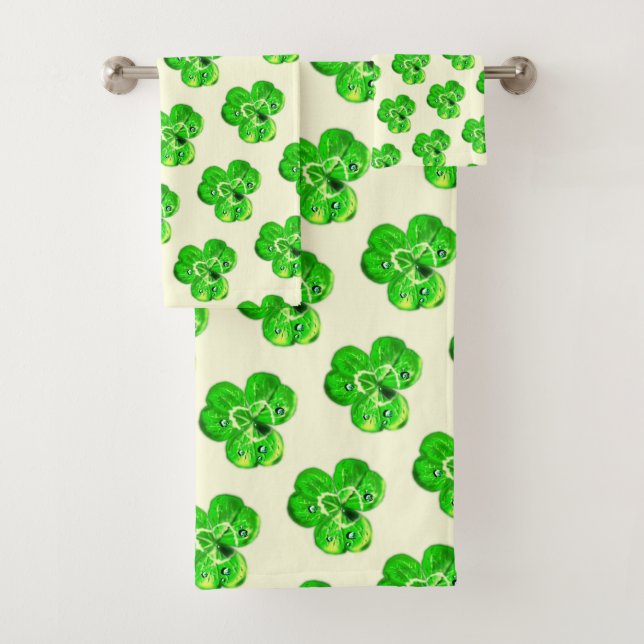 Conjunto de toalhas de banho de trevo (Insitu)