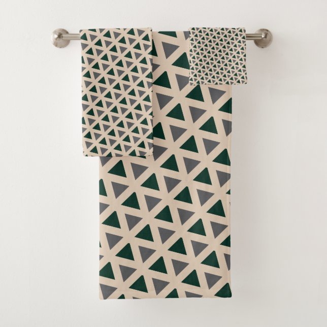 Conjunto de Toalhas de Banho de Triângulo Geométri (Insitu)
