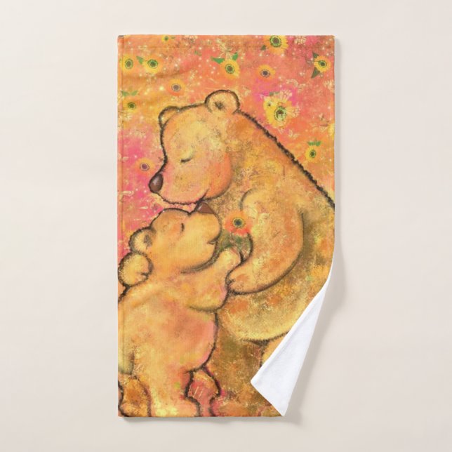 Conjunto de Toalhas de Banho de Urso e Bebê (Toalha de mão)