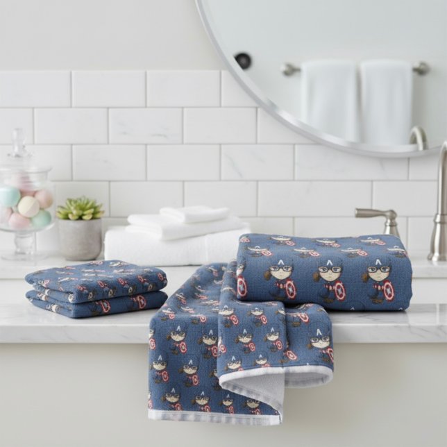 Conjunto de Toalhas de Banho do Capitão América (Criador carregado)