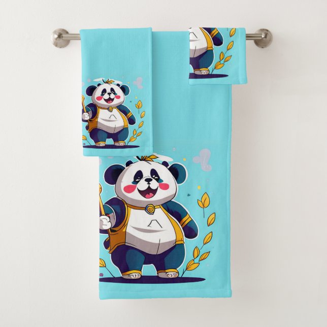 Conjunto de toalhas de banho do Urso de Panda (Insitu)