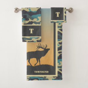 Conjunto de Toalhas de Banho Elk e Camo