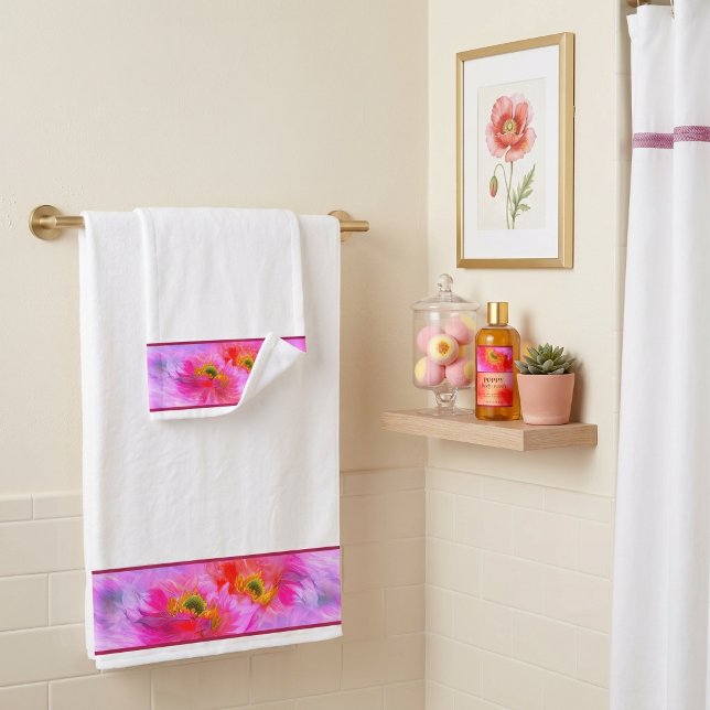 conjunto de toalhas de banho fantasia floral (Criador carregado)