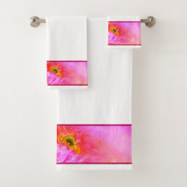 Conjunto de toalhas de banho fantasia floral