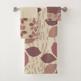 Conjunto de toalhas de banho Folha Marrom