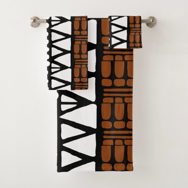 Conjunto de Toalhas de Banho Impresso Africano Bog (Insitu)