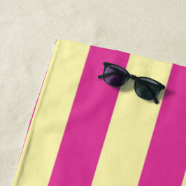 Conjunto de Toalhas de Banho Listras Rosa e Amarel