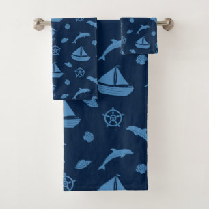 conjunto de toalhas de banho-maria do oceano