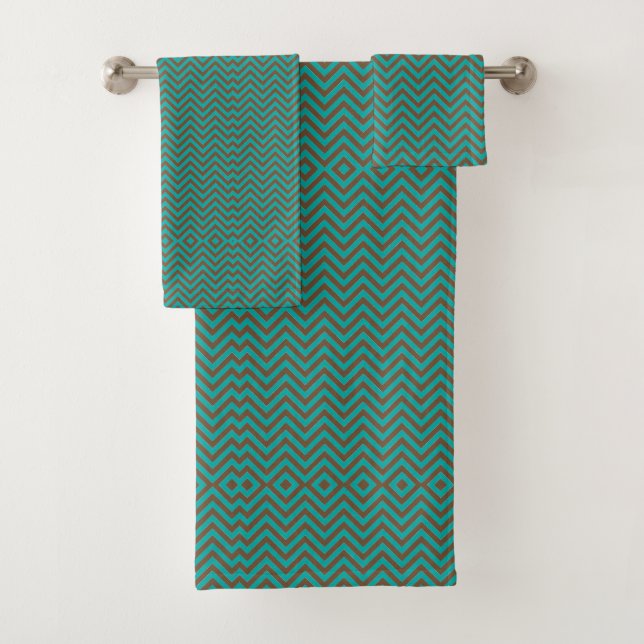 Conjunto de toalhas de banho Modern Chevron II (Insitu)