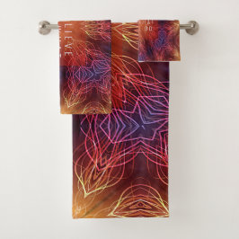 Conjunto de Toalhas de Banho Multicoloridas de Est