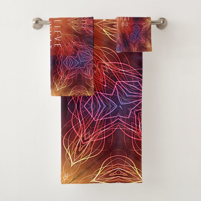 Conjunto de Toalhas de Banho Multicoloridas de Est (Insitu)