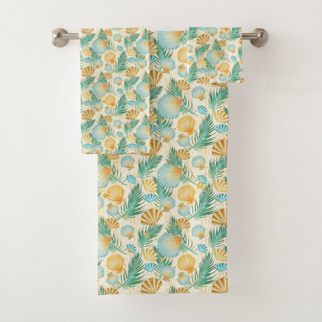 Conjunto de Toalhas de Banho Pastéis de Conchas Ma (Insitu)
