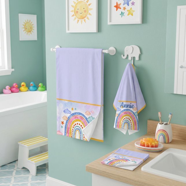 Conjunto de toalhas de banho personalizadas com ar (Criador carregado)
