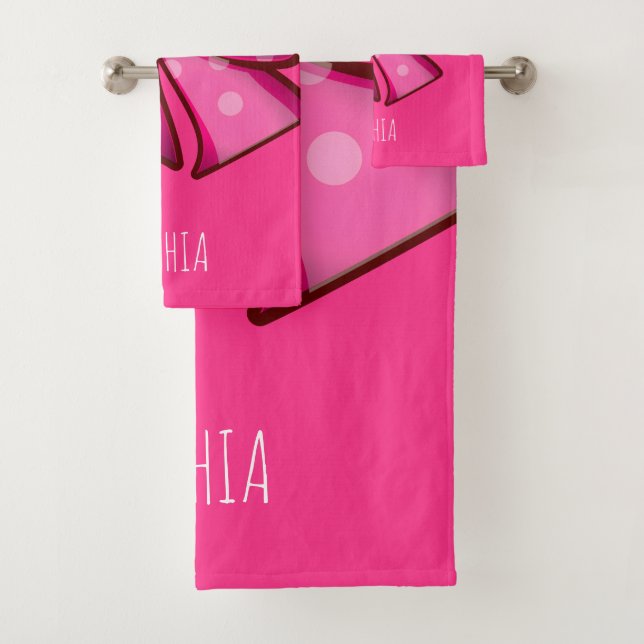 Conjunto de Toalhas de Banho Personalizadas Menina (Insitu)