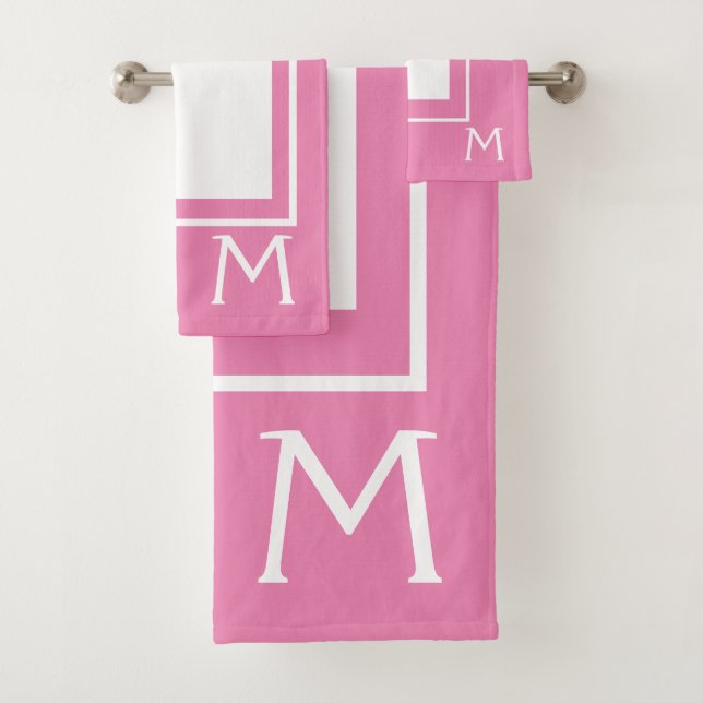 Conjunto de Toalhas de Banho Princesa Rosa e Branc (Insitu)