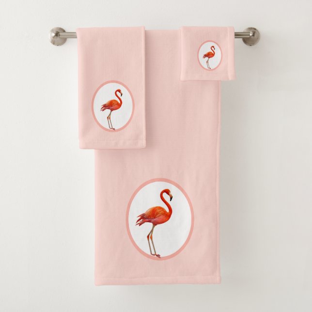 Conjunto de Toalhas de Banho Rosa Coral Claro com  (Insitu)