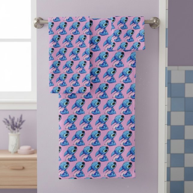 Conjunto de Toalhas de Banho Stitch (Criador carregado)