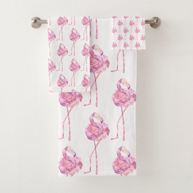 Conjunto de Toalhas de Banho Tender Flamingo Serie (Insitu)