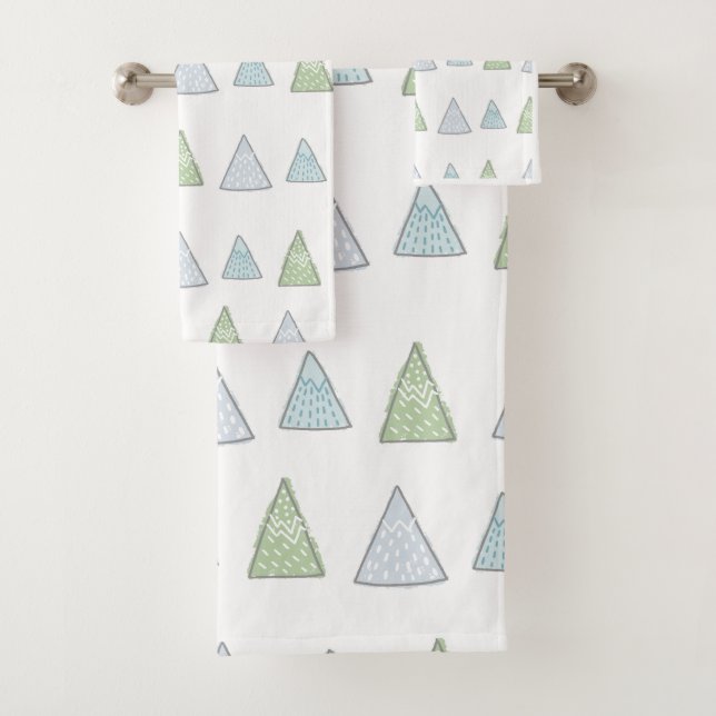 Conjunto de Toalhas de Banho Triangle Trees (Insitu)