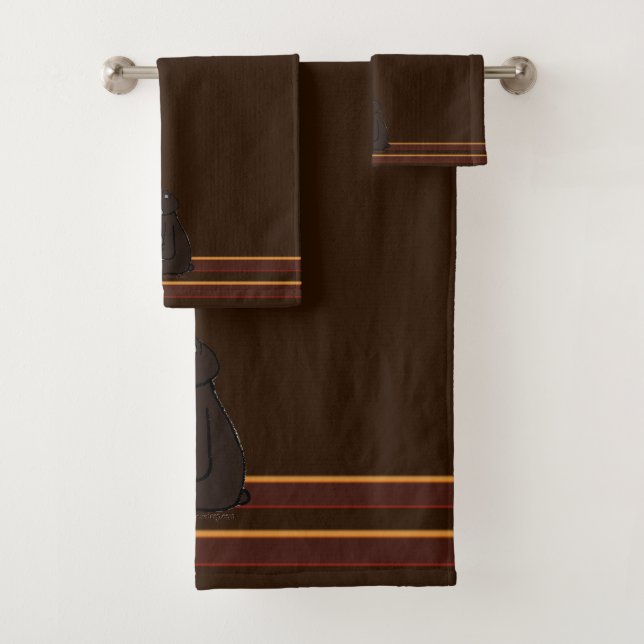 Conjunto de Toalhas de Banho Urso Marrom figdewdro (Insitu)