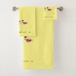 Conjunto de Toalhas de Banho : Vinha com Rosas