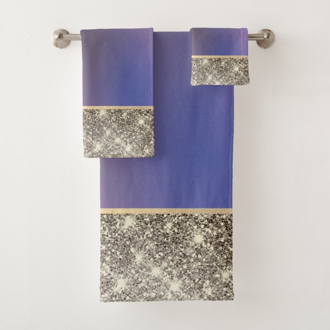 Conjunto de Toalhas de Banho Violeta com Brilho Do (Insitu)
