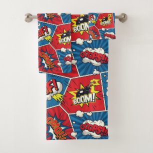 Conjunto de Toalhas de Bolha de Discurso da HQ Boo