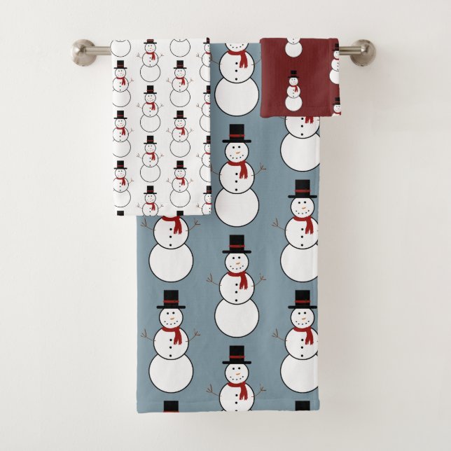 Conjunto de toalhas de boneco de neve (Insitu)