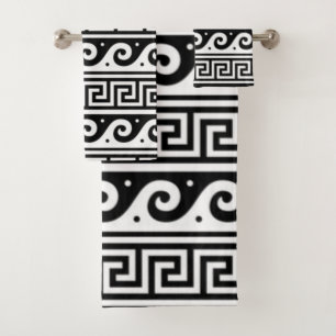 Conjunto de Toalhas de Convidados Greek Key