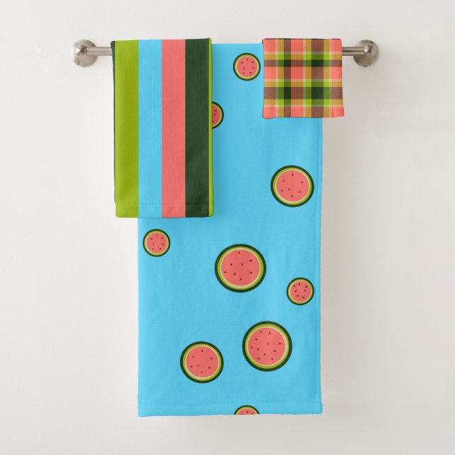 Conjunto de toalhas de coordenadas da melancia (Insitu)