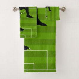 Conjunto de Toalhas de Design de Campo de Futebol