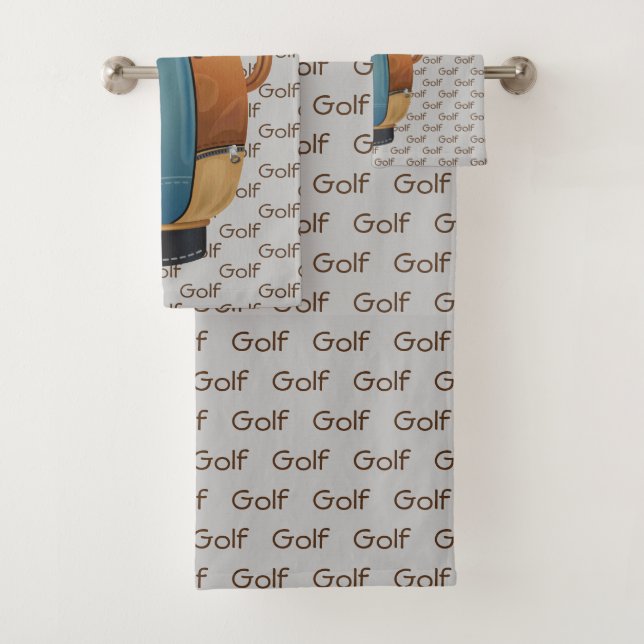 Conjunto de toalhas de Design de texto de Golfe (Insitu)