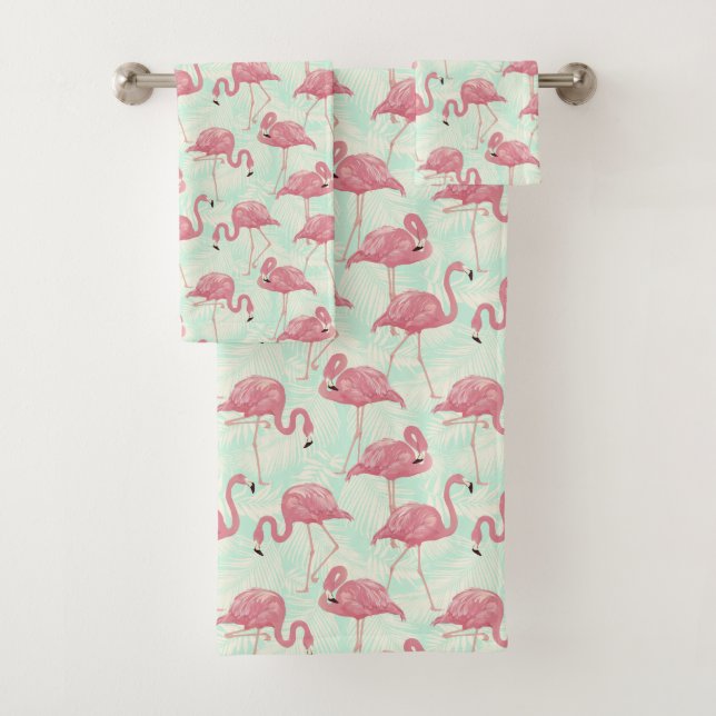 Conjunto de toalhas de Flamingo Bonito (Insitu)