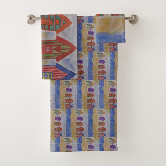 Conjunto de Toalhas de Huts de Praia (Insitu)