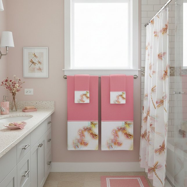 Conjunto de toalhas de libélula de aquarela (Criador carregado)