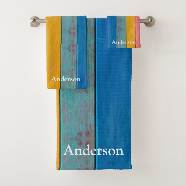 Conjunto de toalhas de madeira rustica de praia co (Insitu)